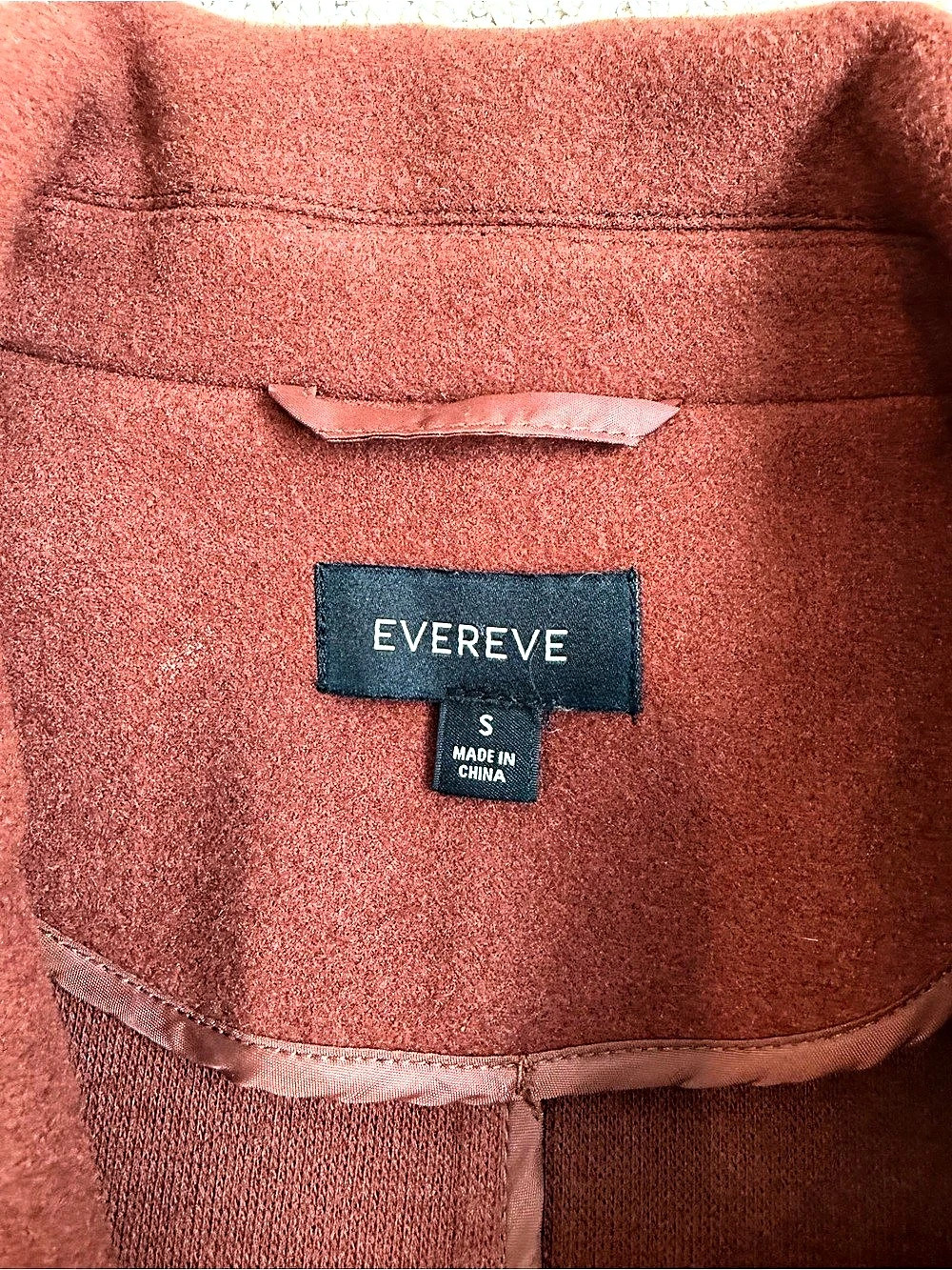 EVEREVE Wool Blend Long Coat in Rust/Brown Small - Picture 3 of 7